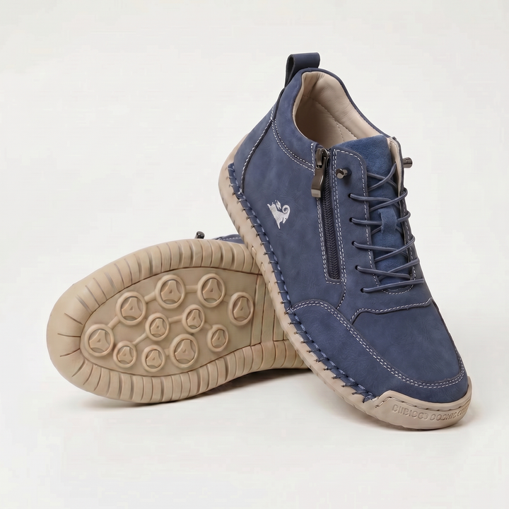 Schreiner - Lace-Up Zip Sneakers with Contrast Stitching