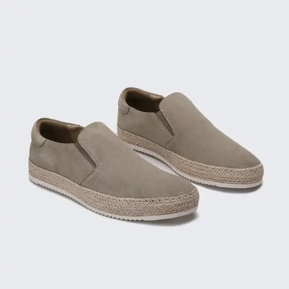 Hanya - Suede Slip On Shoes With Espadrille Soles