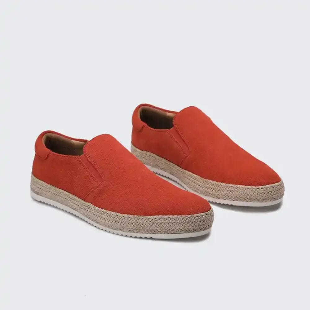 Hanya - Suede Slip On Shoes With Espadrille Soles