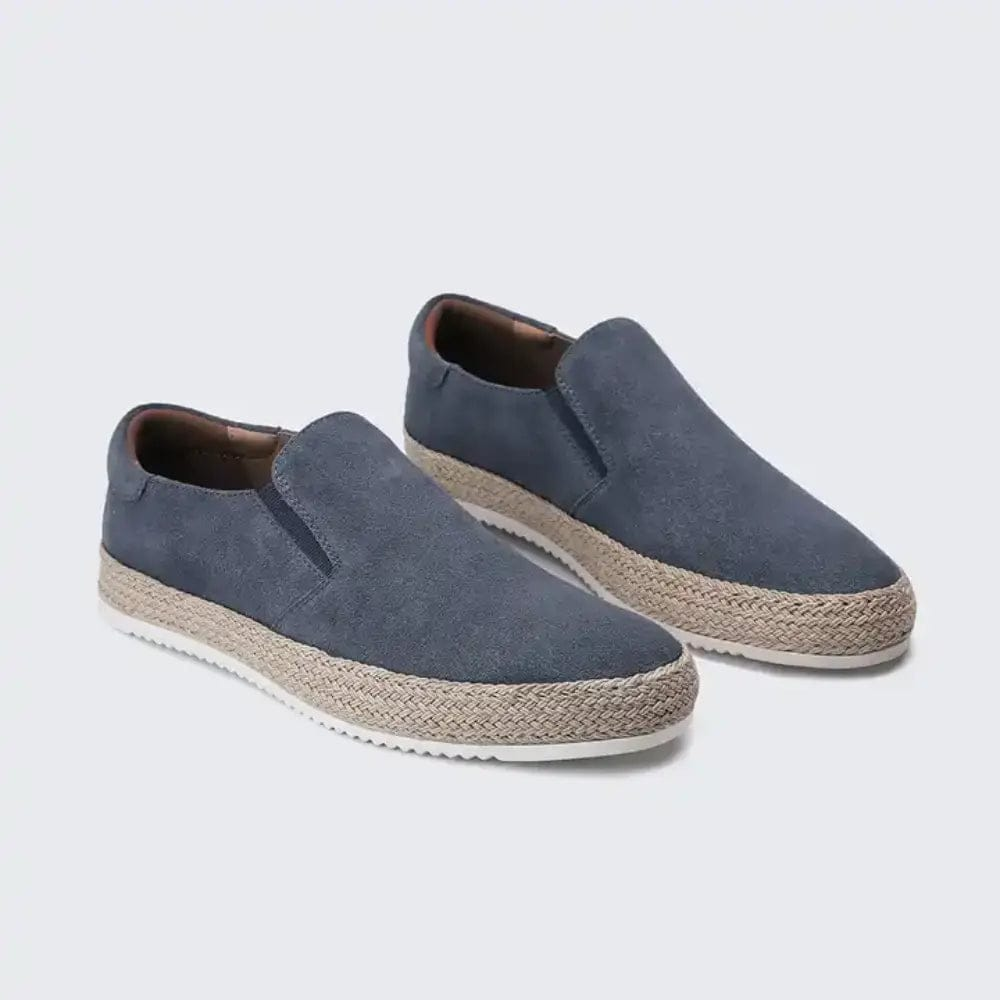 Hanya - Suede Slip On Shoes With Espadrille Soles