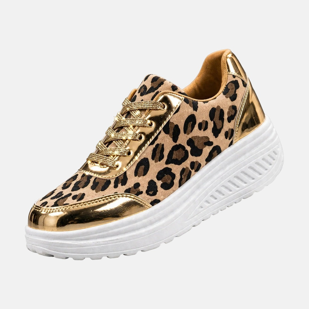 Alika - Leopard Print Wedge Sneaker