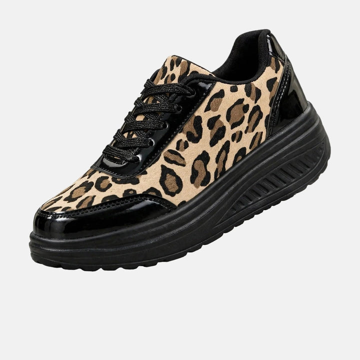 Alika - Leopard Print Wedge Sneaker