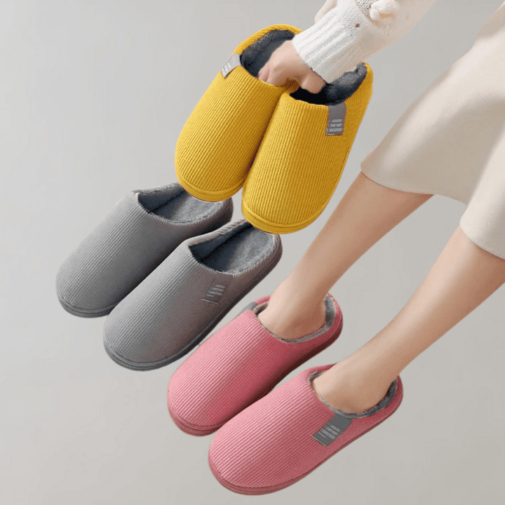 Sunika - Warm Fleece-Lined Closed Toe Slippers