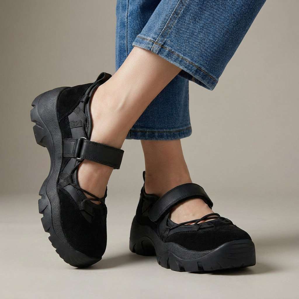 Wylma - Chunky Sole Trainers with Velcro Strap