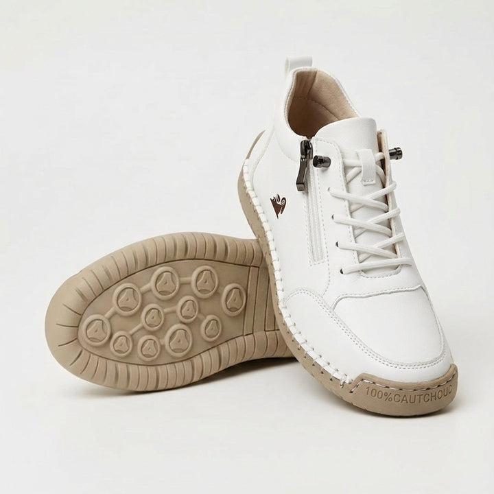 Schreiner - Lace-Up Zip Sneakers with Contrast Stitching