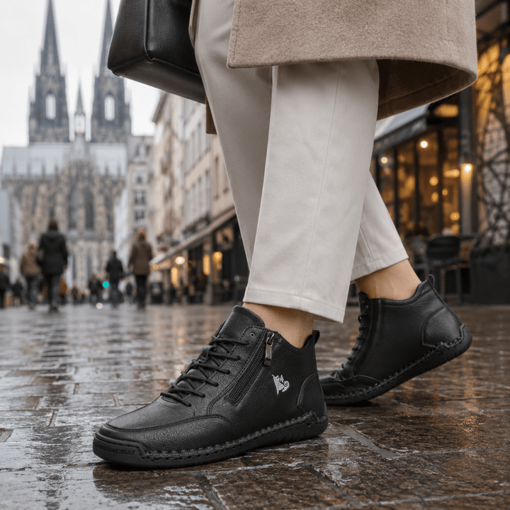 Kanning - Lace-Up Sneakers With Side Zipper