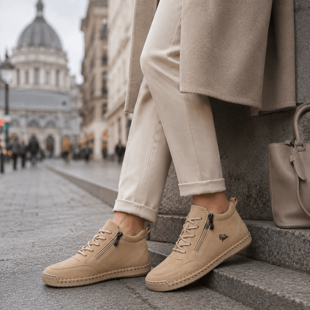 Kanning - Lace-Up Sneakers With Side Zipper