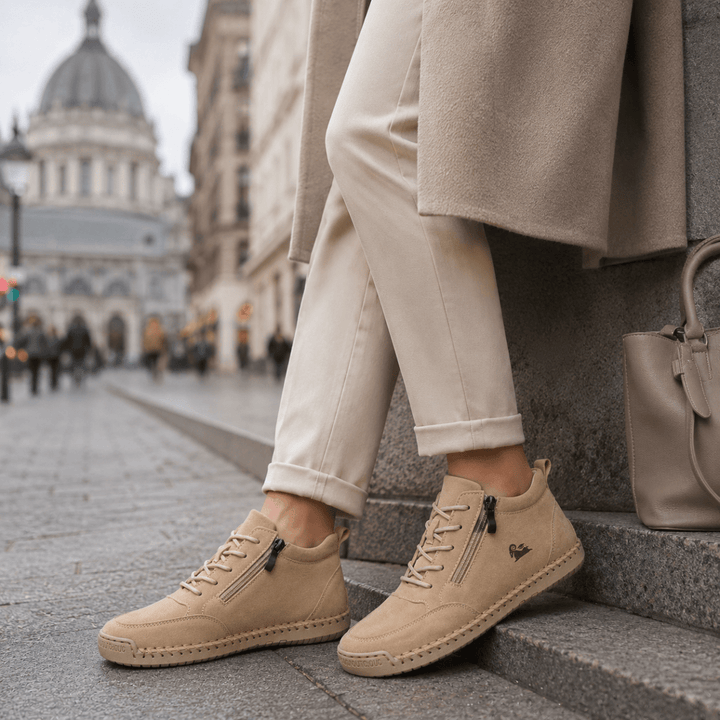 Kanning - Lace-Up Sneakers With Side Zipper