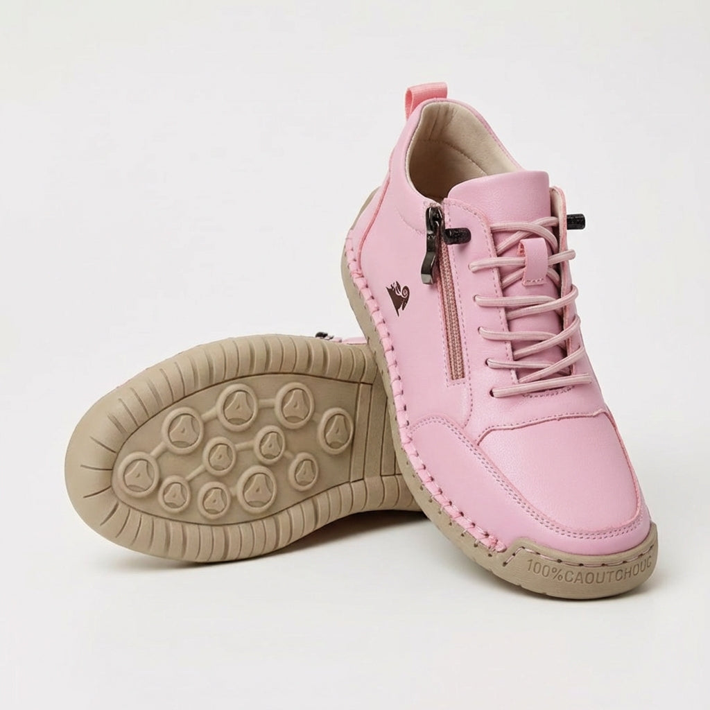Schreiner - Lace-Up Zip Sneakers with Contrast Stitching