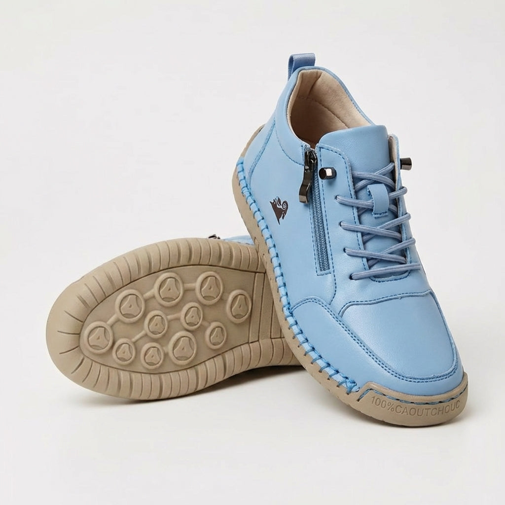 Schreiner - Lace-Up Zip Sneakers with Contrast Stitching