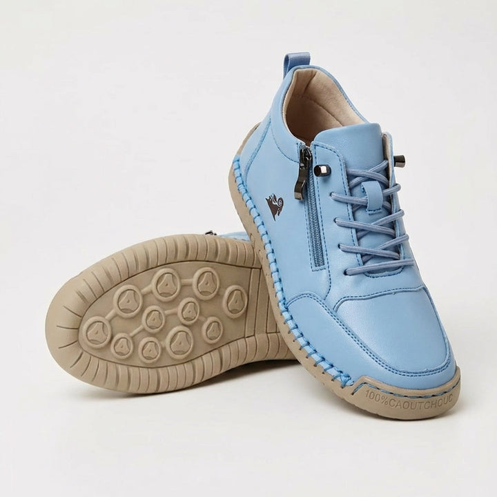 Schreiner - Lace-Up Zip Sneakers with Contrast Stitching