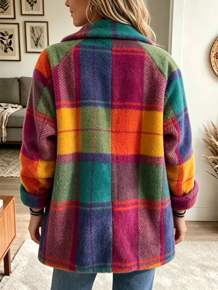 Noralia - Multicolored Checkered Coat