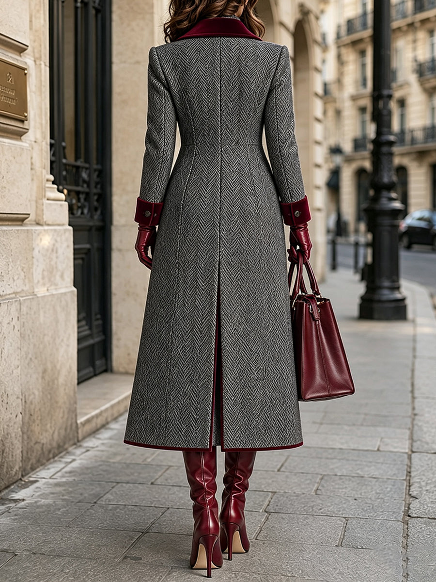 Tanesha - Elegant Wool Blend Long Coat