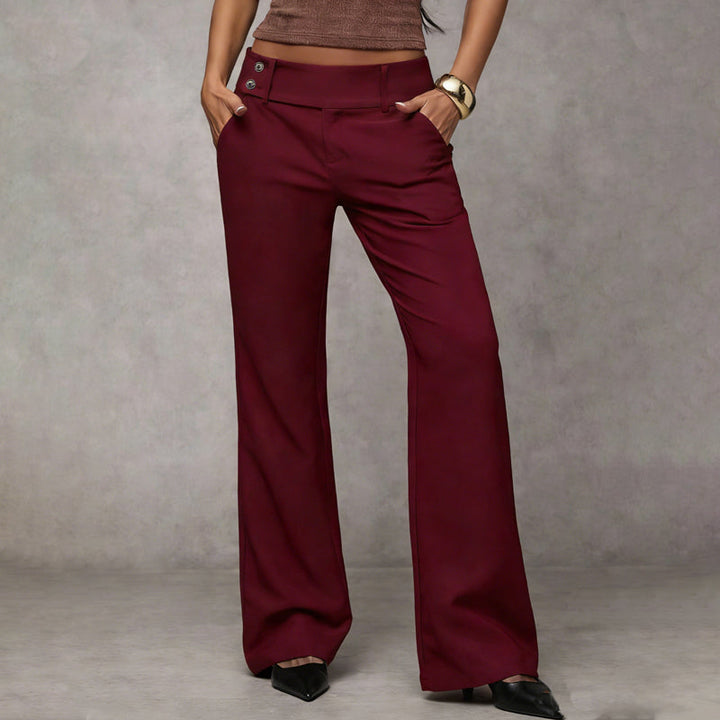 Savena - Flared Wide Leg Suit Trousers