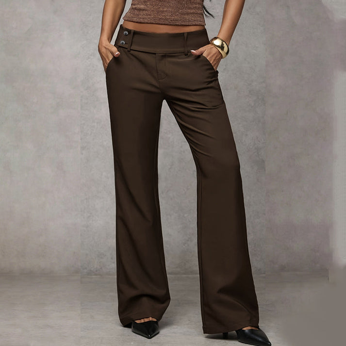 Savena - Flared Wide Leg Suit Trousers
