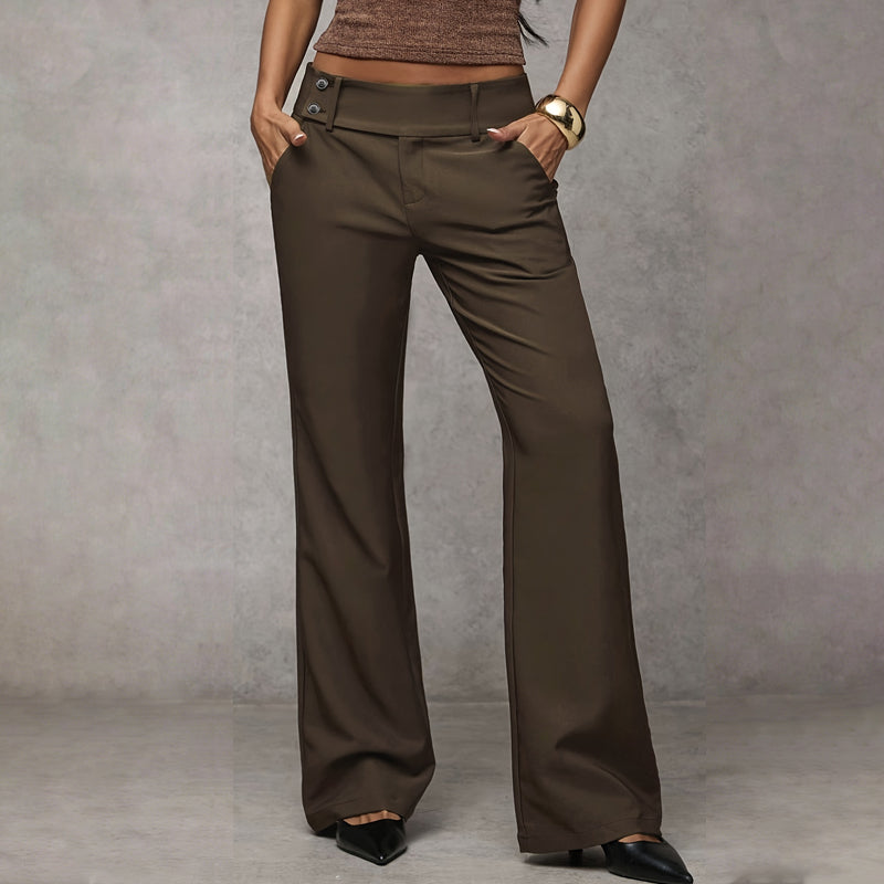 Savena - Flared Wide Leg Suit Trousers