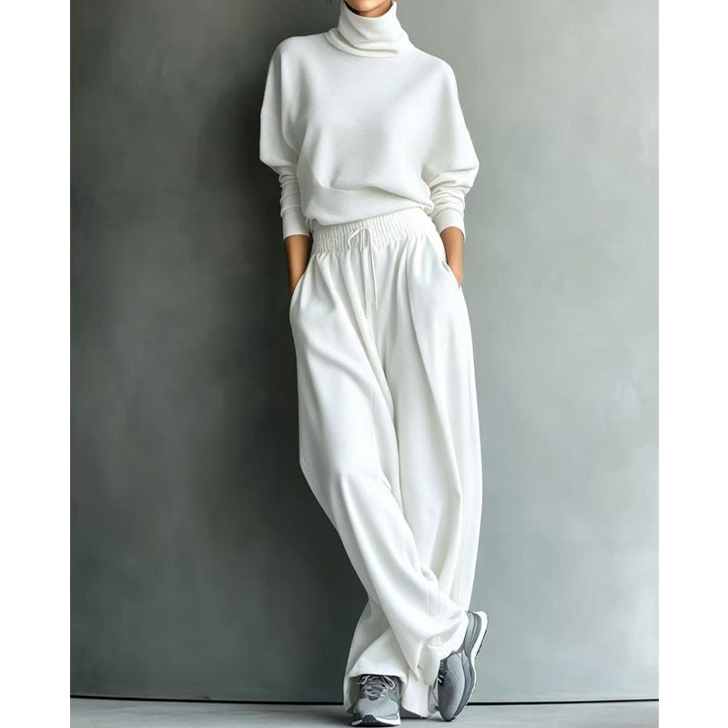 Phylles - Turtleneck Wide Leg Two Piece Set