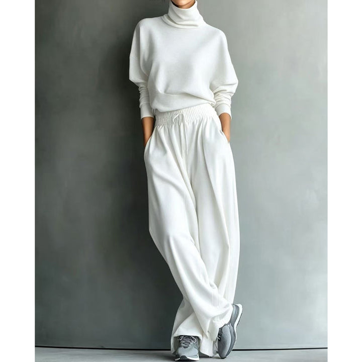 Phylles - Turtleneck Wide Leg Two Piece Set