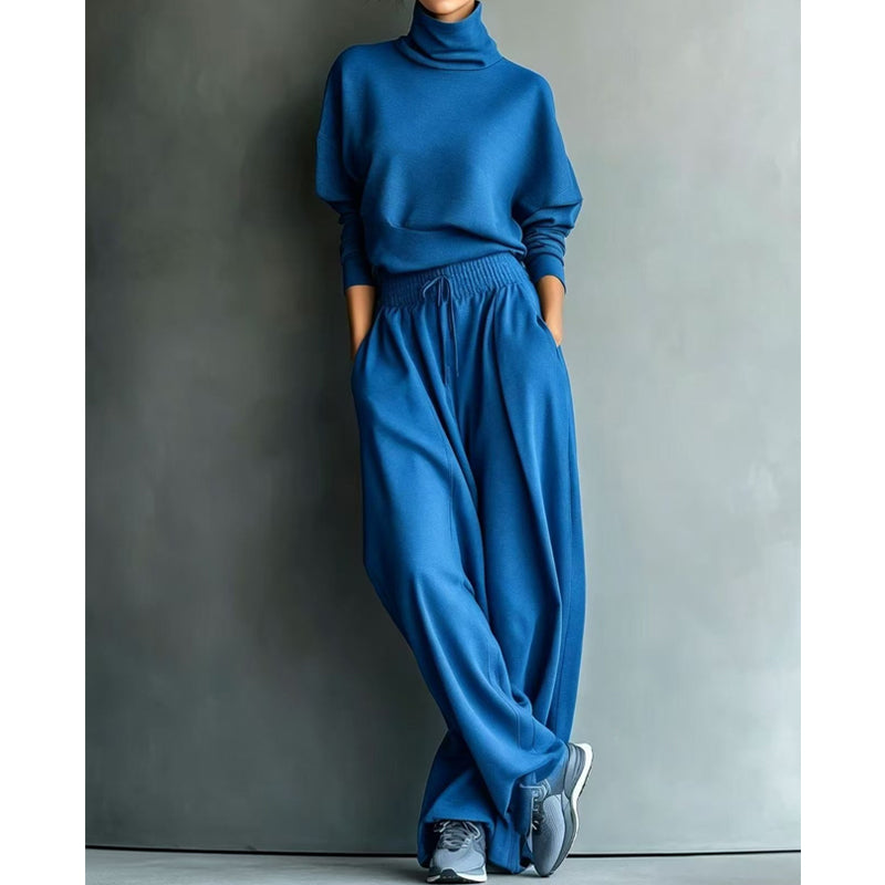 Phylles - Turtleneck Wide Leg Two Piece Set