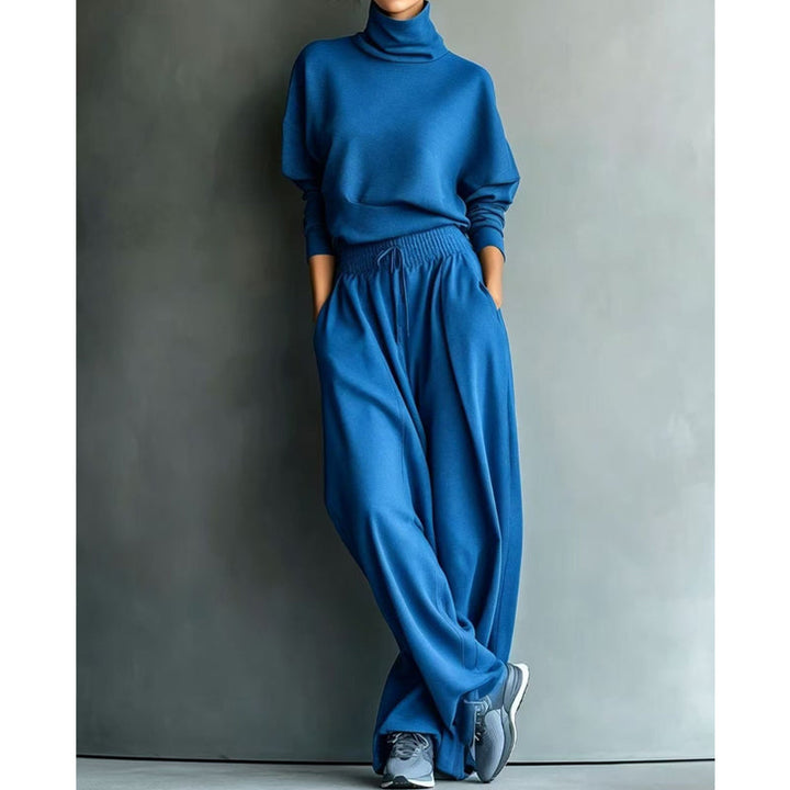 Phylles - Turtleneck Wide Leg Two Piece Set