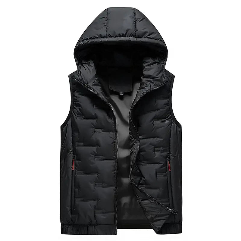 Ragner - Soft Hooded Vest With Zipper