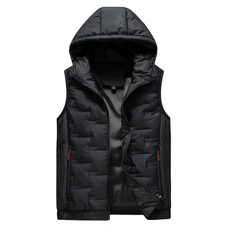 Ragner - Soft Hooded Vest With Zipper