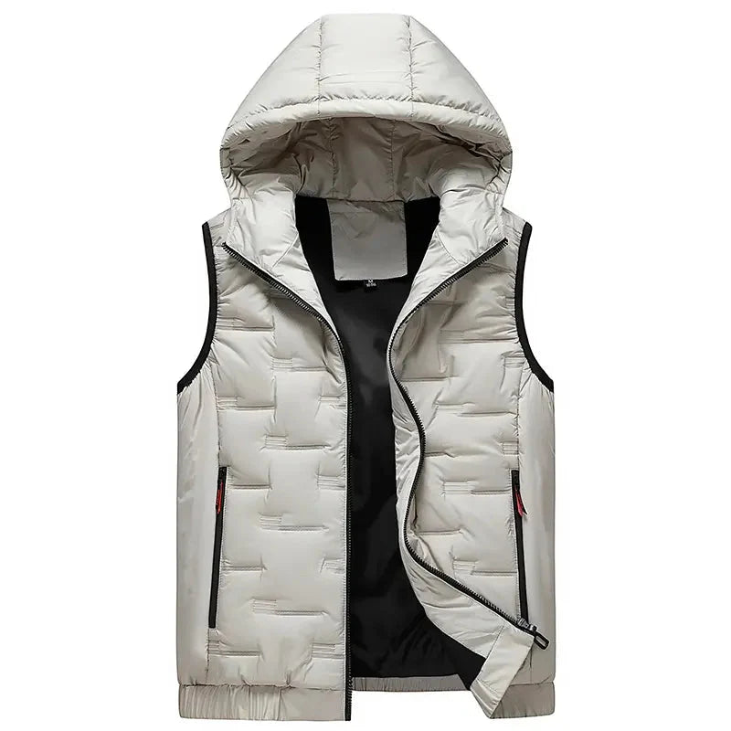 Ragner - Soft Hooded Vest With Zipper