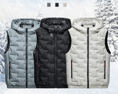 Ragner - Soft Hooded Vest With Zipper