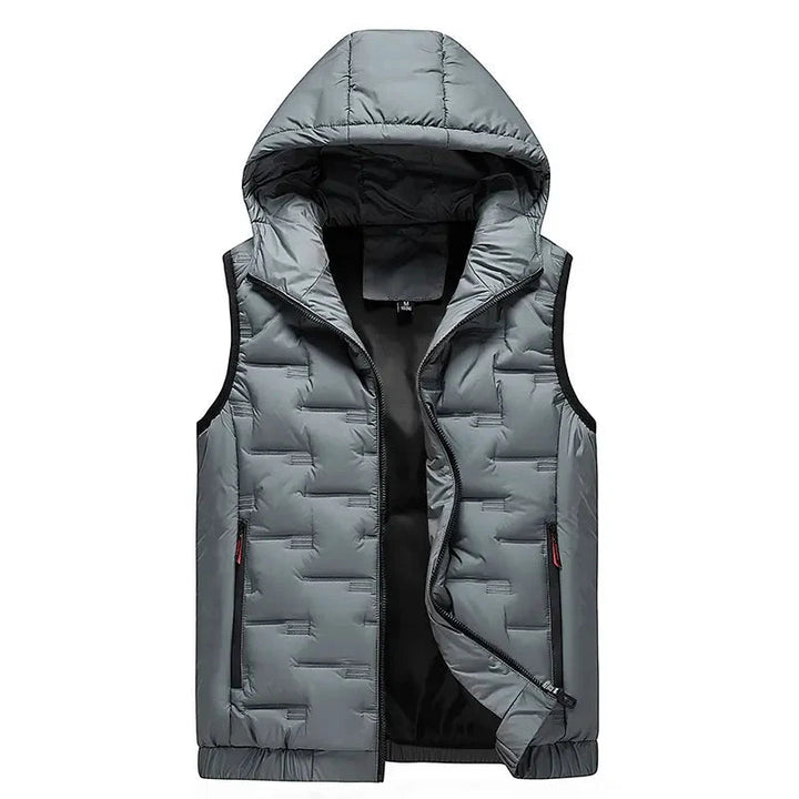 Ragner - Soft Hooded Vest With Zipper