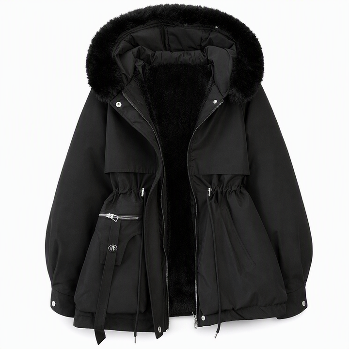 Wenqing - Faux Fur Hooded Winter Jacket