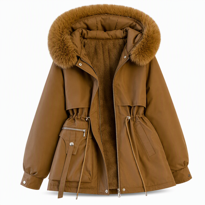 Wenqing - Faux Fur Hooded Winter Jacket