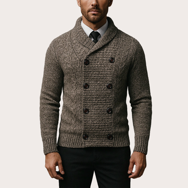 Jibran - Double Breasted Knit Cardigan