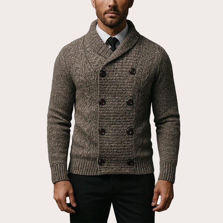 Jibran - Double Breasted Knit Cardigan