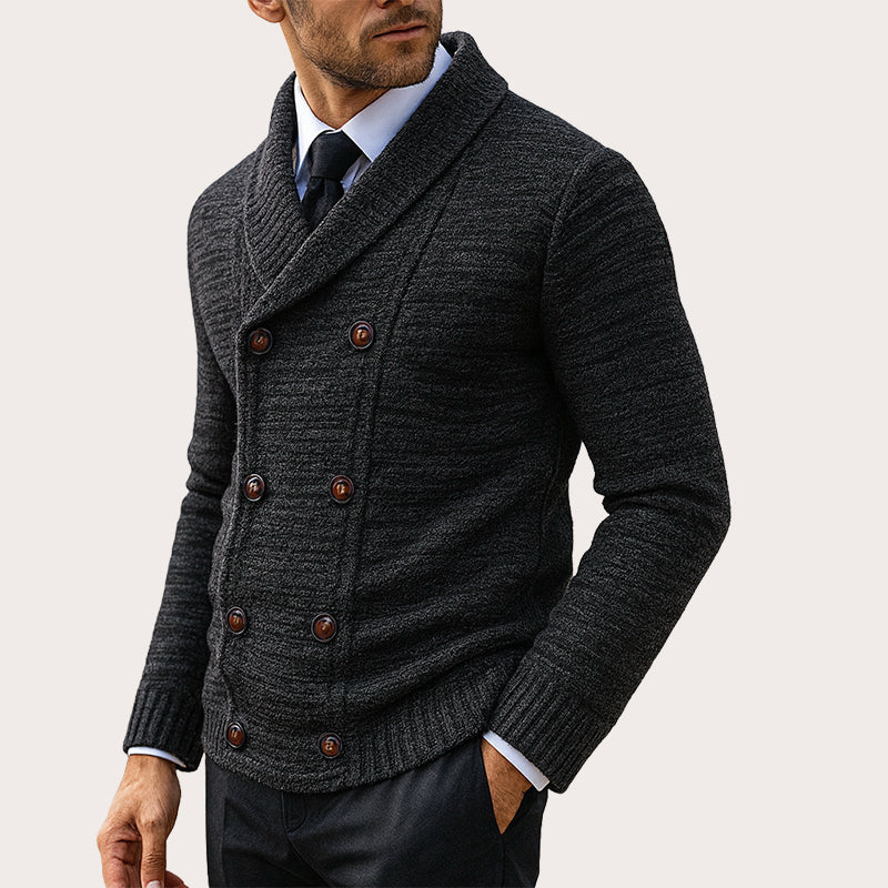 Jibran - Double Breasted Knit Cardigan