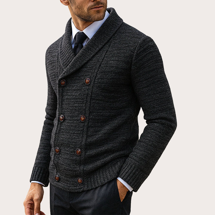 Jibran - Double Breasted Knit Cardigan