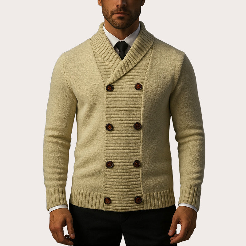 Jibran - Double Breasted Knit Cardigan