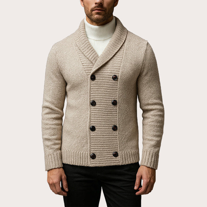 Jibran - Double Breasted Knit Cardigan