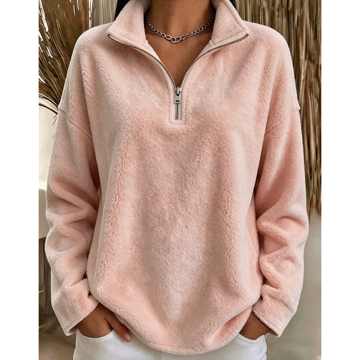 Akino - Fleece Pullover With Half Zip and Collar