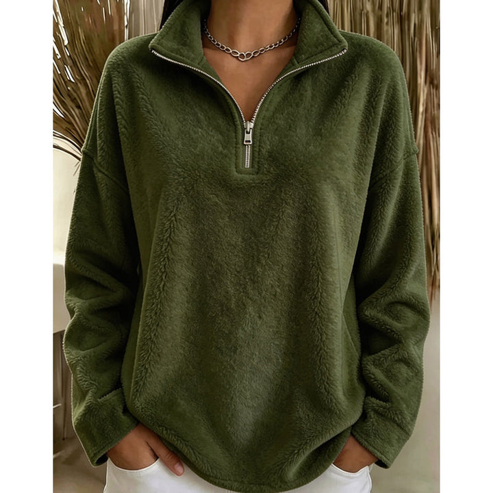 Akino - Fleece Pullover With Half Zip and Collar