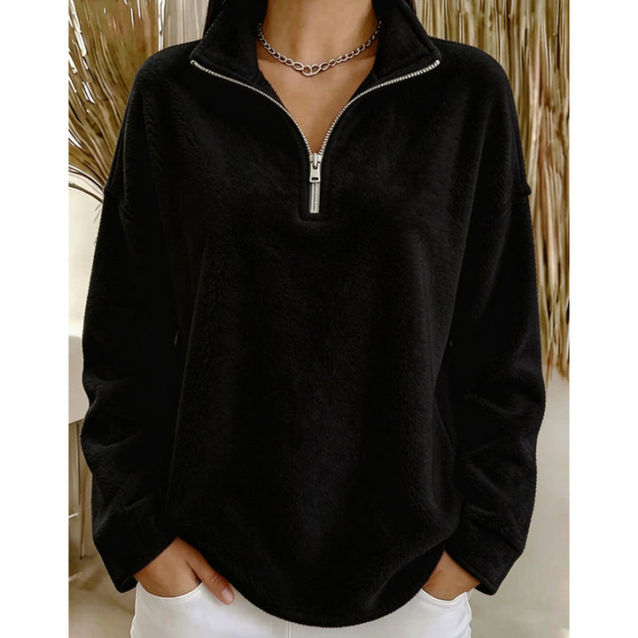 Akino - Fleece Pullover With Half Zip and Collar