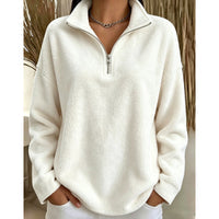 Akino - Fleece Pullover With Half Zip and Collar