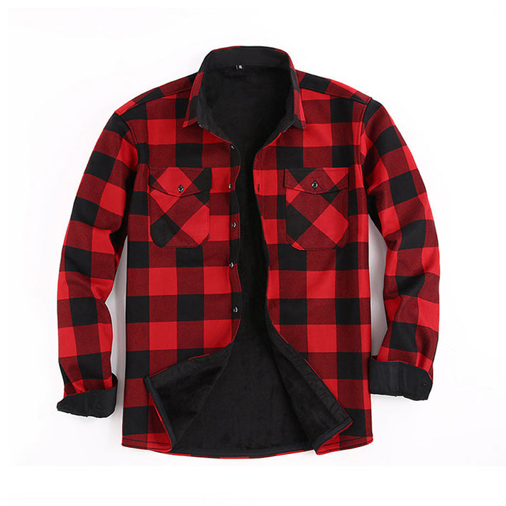 Lisander - Warm Flannel Shirt Jacket With Check Pattern