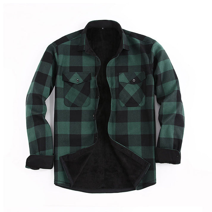 Lisander - Warm Flannel Shirt Jacket With Check Pattern