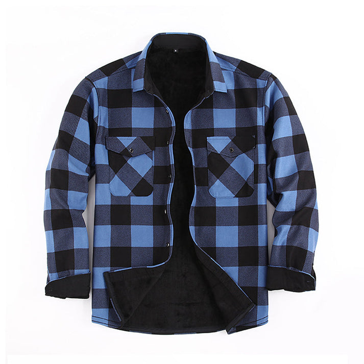 Lisander - Warm Flannel Shirt Jacket With Check Pattern