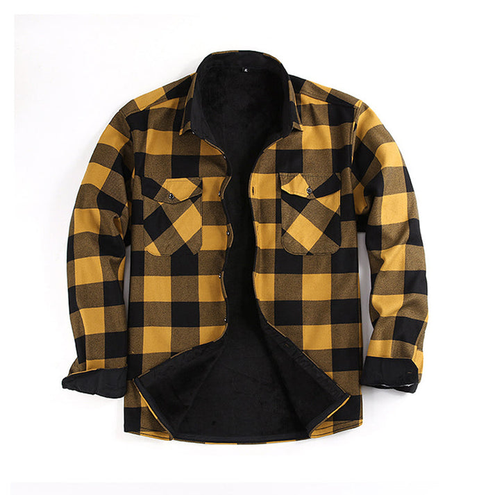 Lisander - Warm Flannel Shirt Jacket With Check Pattern