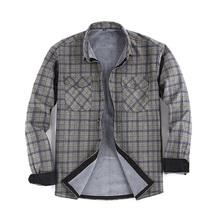 Lisander - Warm Flannel Shirt Jacket With Check Pattern