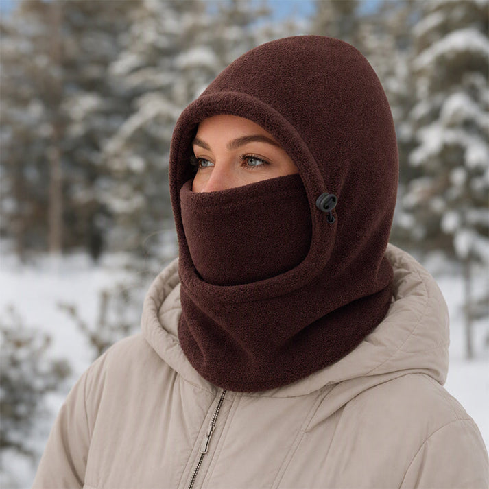 Norvello - Fleece Hooded Balaclava With Face Cover