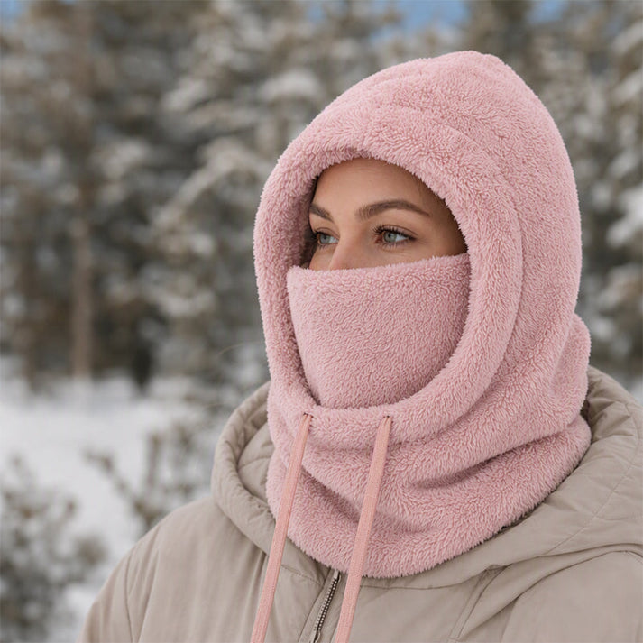 Norvello - Fleece Hooded Balaclava With Face Cover