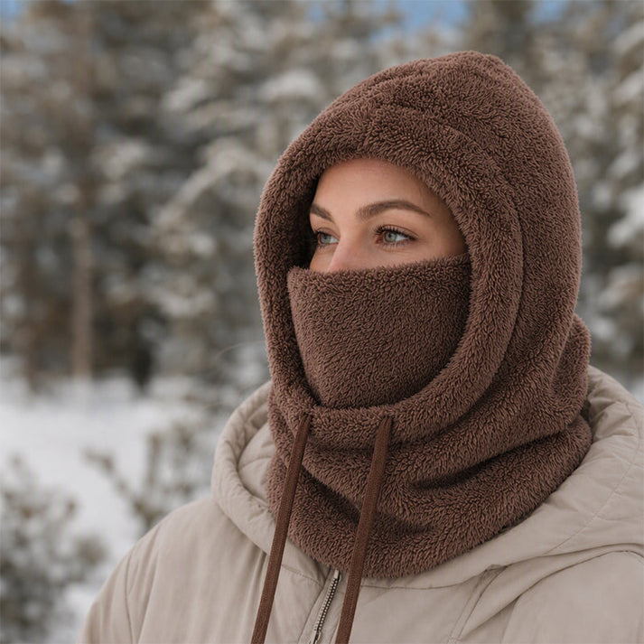 Norvello - Fleece Hooded Balaclava With Face Cover