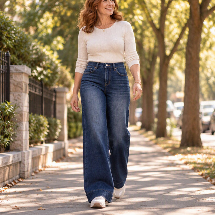 Naryna - Jeans With Wide Legs And High waist